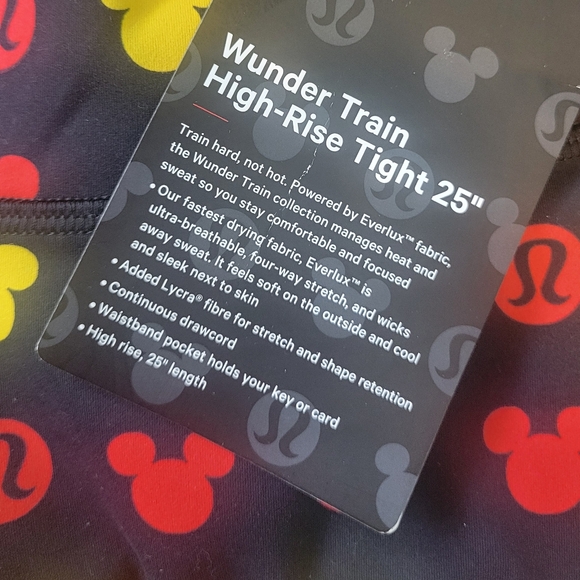 lululemon athletica Disney Wunder Train HR Tight - Black, Red, Yellow - Picture 4 of 4